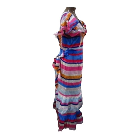 NWT PLENTY BY TRACY REESE Anthropologie Rainbow Striped Midi Dress Small - Picture 13 of 16